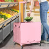 Folding Shopping Trolley Box 55L Camping Picnic Boot Cart Storage Stair Climbing
