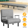 Single Folding Sofa Bed 2 Position Convertible Sleeper Armchair Chair w/ Pillow