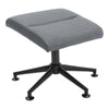 Height Adjustable PU Leather Recliner Armchair Swivel Chair Sofa w/Footstool Set