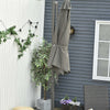 3(m) Offset Parasol Cantilever Hanging Umbrella 360° Rotation w/ Base Dark Grey