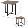 Compact 5pc Kitchen Dining Set Wood Bar Table Chair Home Space Saving Furniture