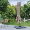 XL 3x3m Square Banana Parasol Outdoor Garden Patio Cantilever Hanging Umbrella