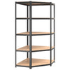 5-Layer Shelves 4 pcs Anthracite Steel&Engineered Wood Z9F5