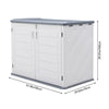 Garden Outside Double Bin Tools Shed Lockable Resin Storage Box Sheds 130x75cm