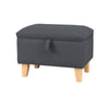 Footstool Fabric Linen Ottoman Bench Seat Foot Rest Stool Chair Storage Box