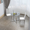 Luxury Dining Table Set Kitchen Table and Chairs Round/Square Metal Glass Table