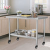 Commercial Catering Table Stainless Steel Work Bench Kitchen Food Shelf Storage