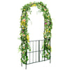 230CM Garden Arch Arbor TrellisTall Heavy-Duty Metal Arbour Archway w/Gate