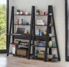 Corner Computer Desk With Shelves Black Home Office Ladder Bookcase Workstation