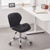 Cushioned Computer Desk Office Chair Adjustable Chrome Legs Lift Swivel Black