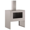 Fire Pit with Chimney 60x40x96 cm Weathering Steel