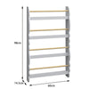 4 Tier Wall Mounted Children Bookcase Display Bookshelf Storage Unit Rack White