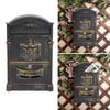 Large Vintage Outdoor Lockable Letter Post Box Mailbox Wall Mounted Secure Mail