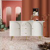Cabinet Chest of Drawers with Adjustable Shelf Home Storage Cupboard White
