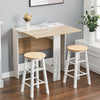 Drop Leaf Table Folding Kitchen Desk Extendable Dining Table Storage SpaceSaving