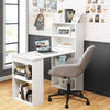 Computer Desk Wooden PC Laptop Table Writing Workstation 6-Tier Storage Shelves