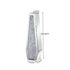 68cm Tall Floor Vase Sparkle Diamond Crushed Crystal Silver Mirrored Floor Vase