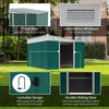 Large Metal Garden Shed 11 x 9ft Outdoor Tool Storage House Lockable Double Door