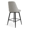 Habitat Huck Fabric Counter Bar Stool Grey Swivel Footrest Modern Design