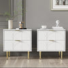 2x Wooden 2 Drawer Bedside Table Cabinet Nightstand Side Table Bedroom Furniture