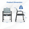 Stackable Office Guest Mesh Chairs Waiting Room Chairs Set of 2-Grey