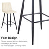 Set of 2 Velvet Chairs High Back Bar Stools Footrest Backrest Metal Legs Pub