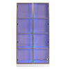 DISPLAY CABINET WHITE CUPBOARD STORAGE SIDEBOARD WITH RGB LED LIGHTS 80X40X160CM