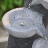 Solar Powered Garden Water Feature with LED Lights 4 Tier Cascade Water Fountain