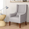 Upholstered Fabric High Wing Back Armchair Accent Chair Lounge Stud Sofa Seat