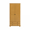 Pine 2-Door Double Wardrobe with Drawers - Hampton HPT014