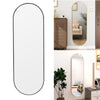 120cm Oval Wall Mirror Full Length Metal Framed Bedroom Dressing Room Make-Up UK