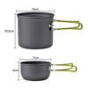 Portable Camping Cooking Cookware Set Aluminium Oxide Pots Pans Kettle 9-16Pcs