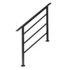 Outdoor Porch Deck Hand Rail Iron Handrail Stair Railing Fit 1-4 Steps Handrail