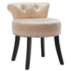 Low Backrest Piano Seat Vanity Makeup Stool Dressing Table Pouffe Fabric Velvet