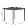 Garden Pergola Awning Gazebo Outdoor Canopy Furniture 13FT Barbecue Shelter
