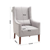 Upholstered Fabric High Wing Back Armchair Accent Chair Lounge Stud Sofa Seat