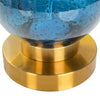 Modern Coastal Blue Glass LED Table Lamp Art Glass Bedside Lamp Reading Lights