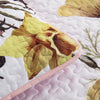 Flowers Patchwork Bedspread Quilted Coverlet Set Bedding Pillowcase Double Size