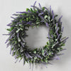 Artificial Lavender Wreath Spring Flower Wreath for Front Door Garden Wall