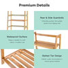 4-tier Bamboo Plant Stand Freestanding Ladder Plant Storage Shelf Display Rack