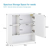 Bathroom Mirror Cabinet Wall Mounted Storage with Shelf 55*15*60cm White