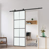 Sliding Barn Door Clear / Frosted Glass Hardware Kit 6-7FT / Door with Track Kit