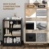 3-Tier Adjustable Bookcase Bookshelf Modern Display Cabinet Storage Organizer