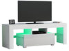 Modern White 130cm TV Unit TV Cabinet Stand High Gloss Door Matt RGB LED Lights