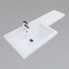 Bathroom Vanity Unit Sink Cabinet Grey Left Hand Basin Cupboards & Square Toilet