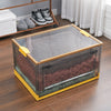 Mobile Storage Box wit Lid Folding Stackable 30/42L Lidded Plastic Crate Tub Box