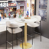 Heavy Duty Real Marble Round Bar Table Home Party Kitchen Club Pub Bar Station