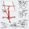 Red 11Ft Lift Lifter Tool Drywall Hoist Caster Plasterboard Panel Sheet Crane
