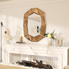 Large Decorative Wall Mirror Uneven Beveled Glass Frame Living Room Cupboard Dec