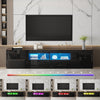 200cm Modern All High Gloss TV Stand Cabinet with Lights for 65 - 90 inch TV's